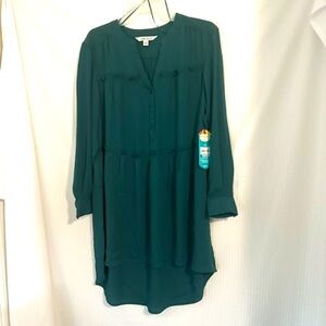 The Pioneer Woman Green Ruffled Tiered Tunic Top XXL